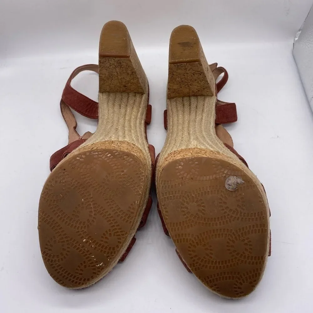 Nurture Rust Color Cork Platform Heels Size 9.5